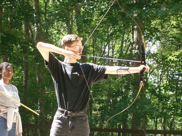 My first year, instructing archery. Staff training, ie. first year of the summer, i.e. no beard.