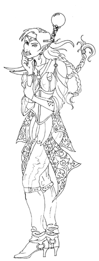 This is Anita, an Elvish Princess/Sorcress who can be a bit stuck up at times.