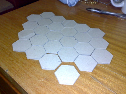 Cardboard hex tiles for the WBG