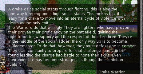 Drake Warrior in-game description