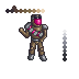 Modified to look more like he's wearing armor, not spandex. I also shifted his right arm, pauldron, shoulder, and head one pixel to the right.