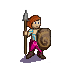 This is a general fighter-type unit (spearman). It's inspired (like a lot of this faction) from the Pictish/Celtic tradition.. that era of Britain, anyway. Thus the red hair and the woad (yes, that's what that blue is... is it too unclear?)