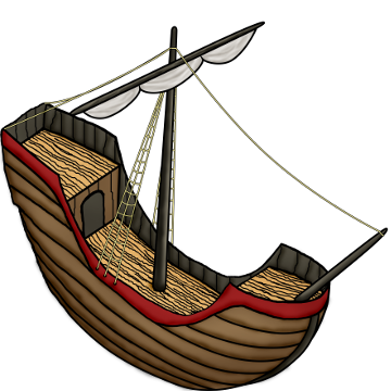 Ship with some (overcontrasted) shading