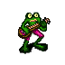 (a frog bard)