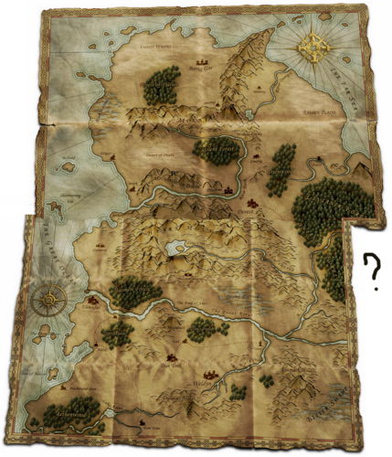 Map of what seems to be Wesnoth and more