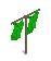 Two flags on a stick