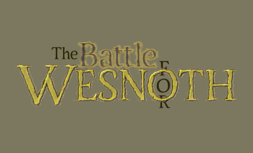 wesnoth logo using Servus Text Display font