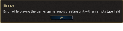 Game Error