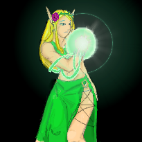 The druid, with more anti-aliasing on the skirt.
