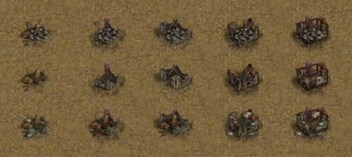 Before I designed the town, I had to assort various non-custom image overlaps to see what works.